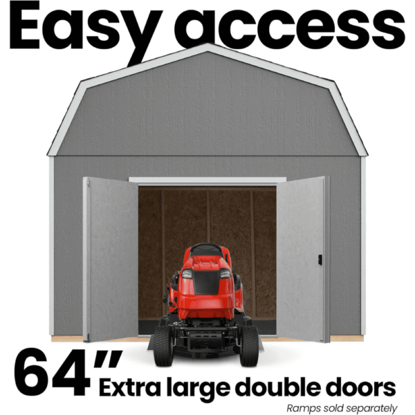 Hudson 12 ft. W x 16 ft. D Wood Storage Shed - Image 3