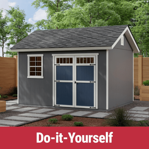 Beachwood 10 ft. W x 12 ft. D Wood Storage Shed - Image 3
