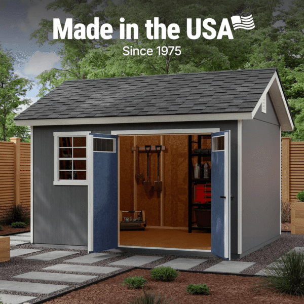 Beachwood 10 ft. W x 12 ft. D Wood Storage Shed - Image 5