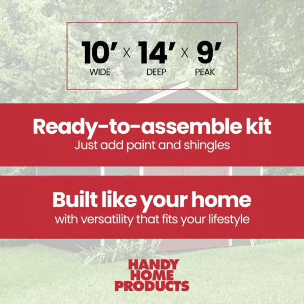 Rookwood 10 ft. W x 14 ft. D Wood Storage Shed - Image 6