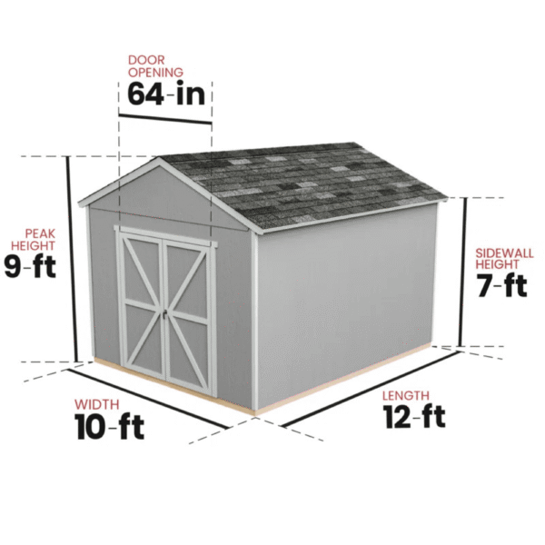 Rookwood 10 ft. W x 12 ft. D Wood Storage Shed With Floor - Image 2