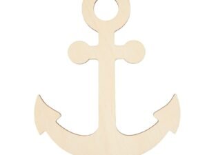 12 Pack Unfinished Wooden Anchors for Crafts