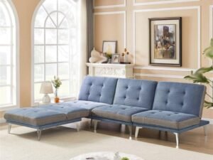 Modular Sectional Convertible Sofa Bed for Living Room, Apartment, Overnight Guests