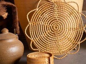 1pc handmade rattan woven wall basket decor-large wall baskets decor