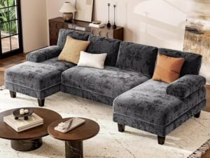 Txtin's U Shaped Sectional Couches for Living Room, 111 Inch Modular Sofa with Double Chaise, Large Lounge Couch