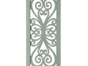 Art Decor Distressed Hand-Carved Seafoam Green Wood Wall