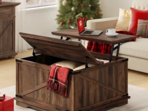 Farmhouse Square Lift Top Coffee Table with Storage