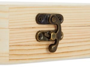 6 Pack Unfinished Coffin Box with Hinged Lids for DIY Crafts